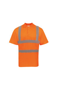Korntex Hi-Vis Poly Poloshirt Orange, Grösse S