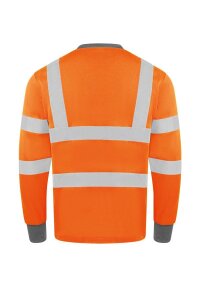 Korntex Hi-Vis Poly-Cotton Long Sleeve Shirt Orange, Grösse S