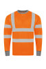 Korntex Hi-Vis Poly-Cotton Long Sleeve Shirt Orange, Grösse 4XL