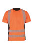 Korntex Hi-Vis Recycled T-Shirt Orange - Schwarz, Grösse S