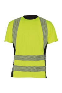 Korntex Hi-Vis Recycled T-Shirt Gelb - Schwarz, Grösse S