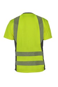Korntex Hi-Vis Recycled T-Shirt Gelb - Grau, Grösse 5XL