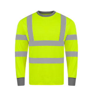 Korntex Hi-Vis Poly-Cotton Long Sleeve Shirt Gelb