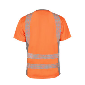 Korntex Hi-Vis Recycled T-Shirt Orange - Grau