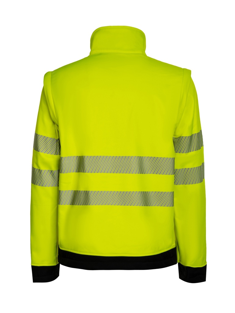 Korntex EOS Hi-Vis Softshell Jacke EN 20471, schwarz/neongelb, M