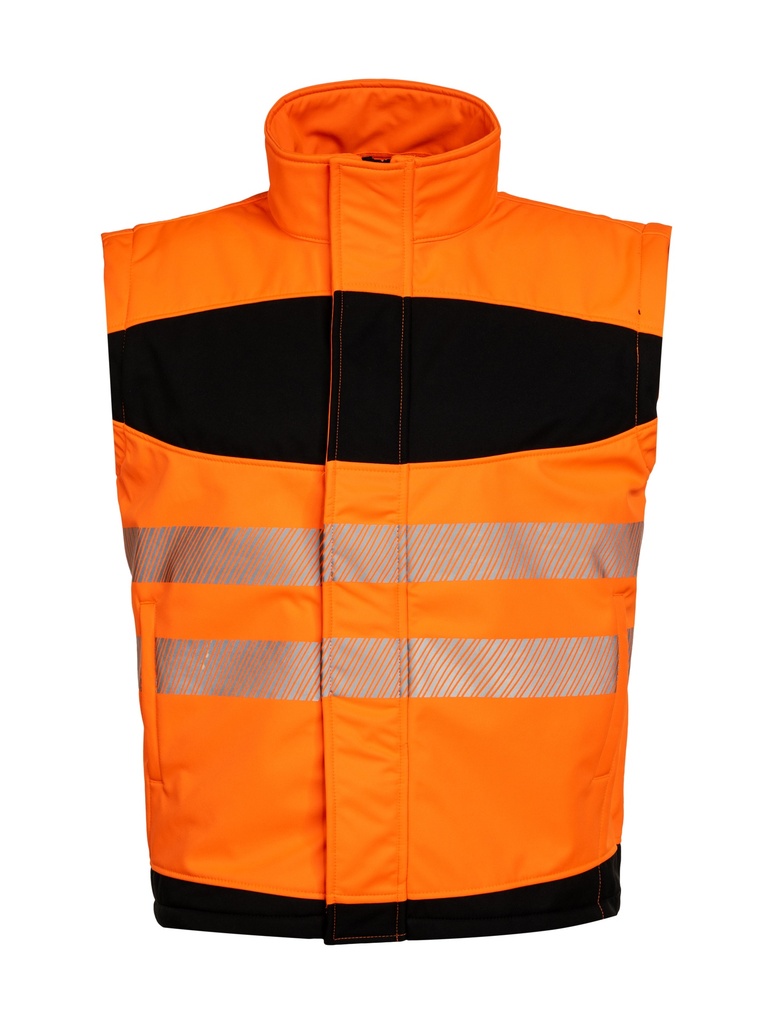 Korntex EOS Hi-Vis Softshell Jacke EN 20471, schwarz/neonorange, 5XL