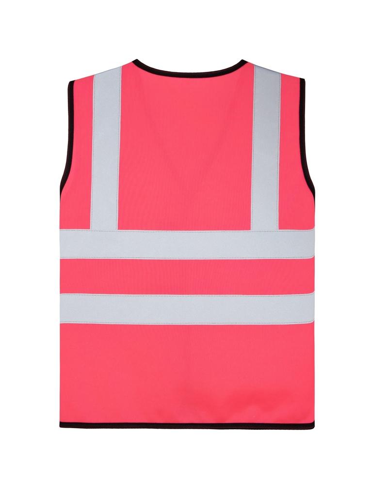 Korntex Kinder Funktionsweste mit vier Reflexstreifen, neonpink, XXS