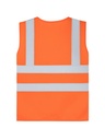 Korntex Kinder Warnweste mit vier Reflexstreifen, neonorange, S