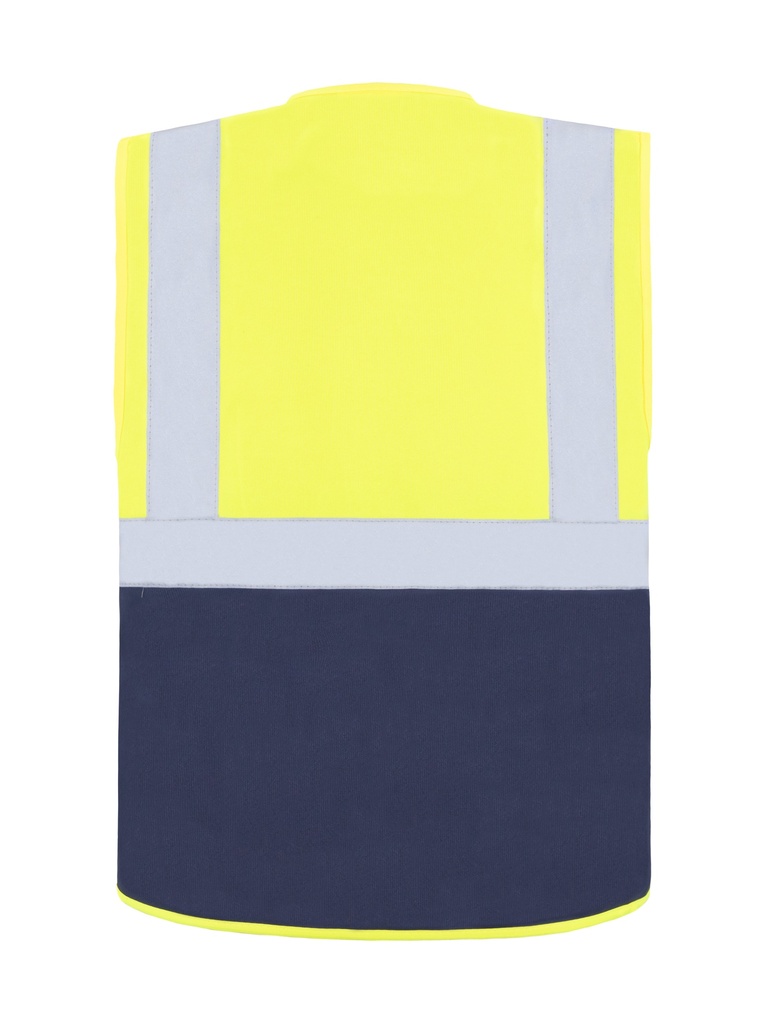 Korntex Multifunktionsweste, neongelb/navyblau, 3XL