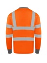 Korntex Hi-Vis Poly-Cotton Langarmshirt EN 20471, neonorange, M