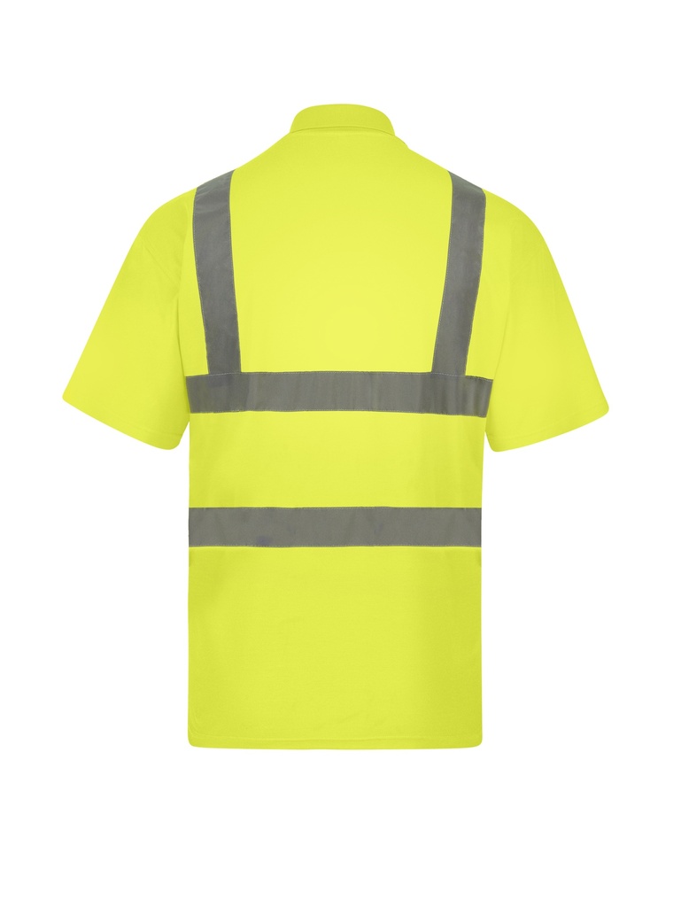 Korntex Hi-Vis Poly-Cotton Poloshirt EN 20471, neongelb, 3XL