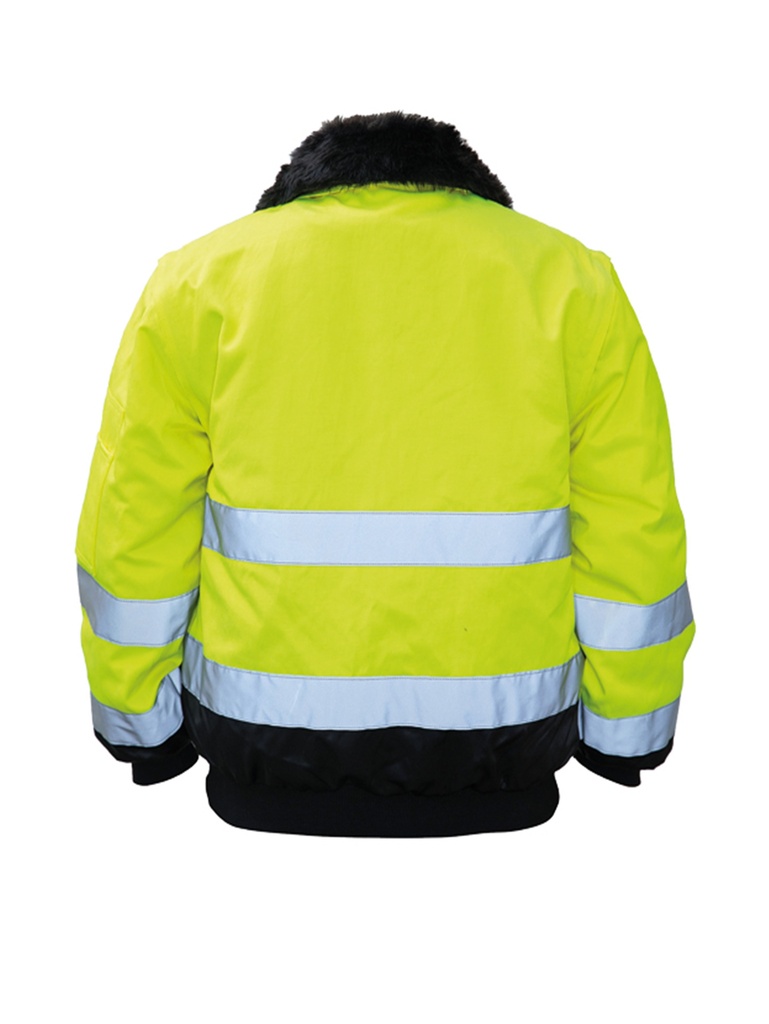 Korntex Hi-Vis Pilotenjacke EN 20471, schwarz/neongelb, S