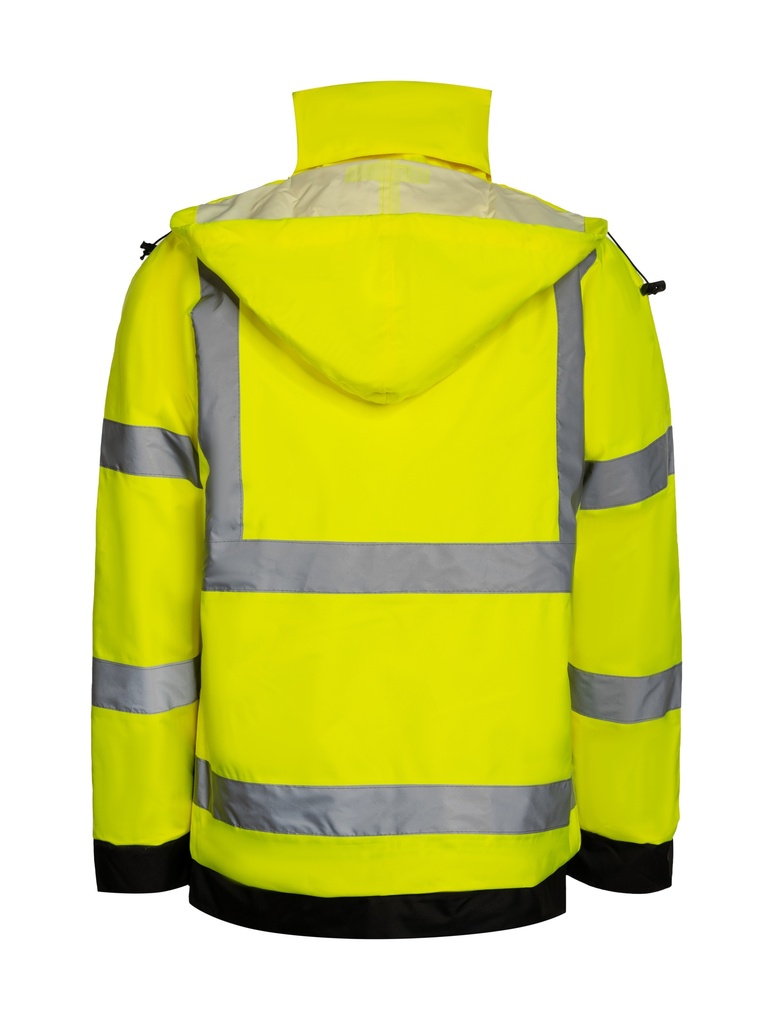 Korntex Hi-Vis leichte Regenjacke EN 20471, neongelb, XXL