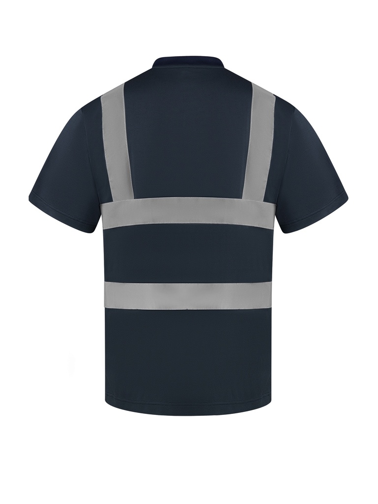 Korntex T-Shirt mit vier Reflexstreifen, navyblau, L