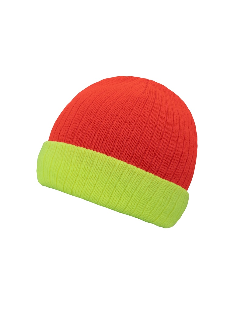 Korntex Beanie zwei farbig, orange/gelb