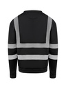 Korntex Sweatshirt mit vier Reflexstreifen, schwarz, 3XL