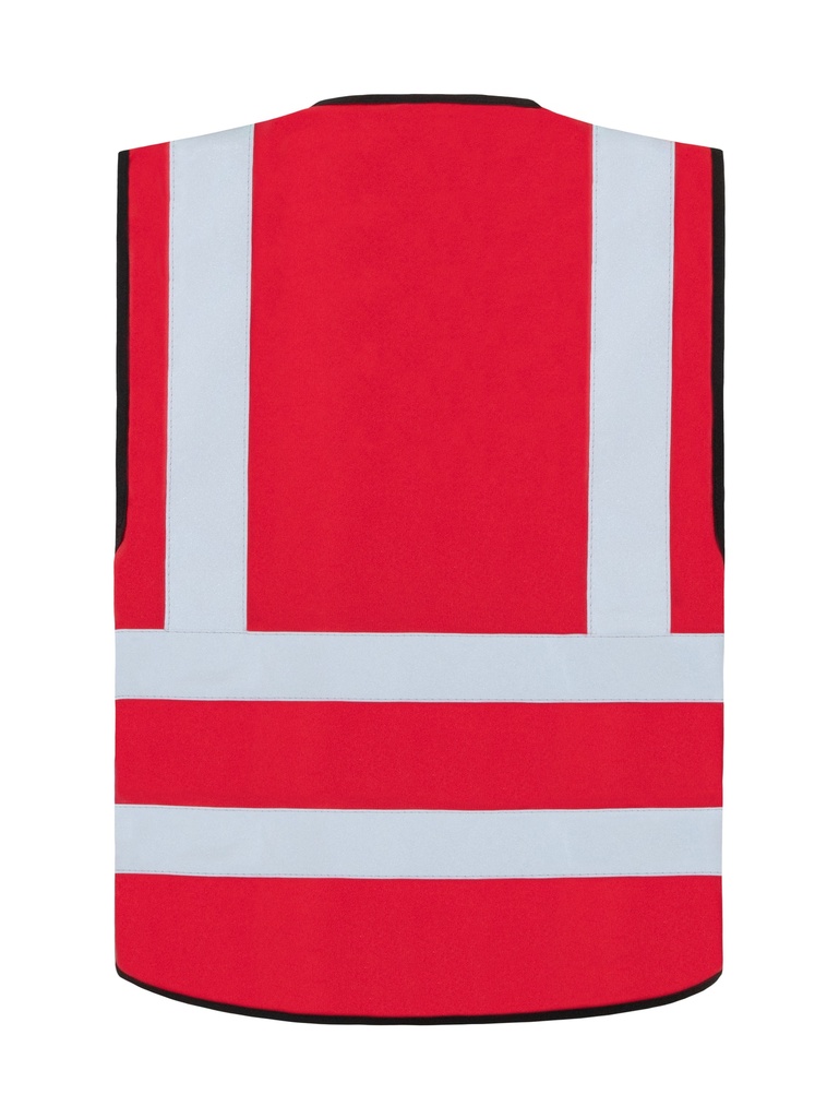 Korntex Funktionsweste mit vier Reflexstreifen, rot, 4XL