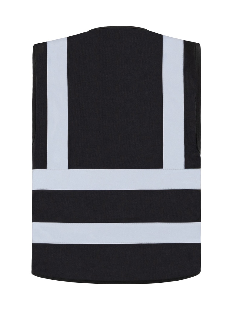 Korntex Funktionsweste mit vier Reflexstreifen, schwarz, 7XL