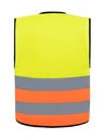 Korntex Warnweste mit schwarzem Saum EN 20471, neongelb/neonorange, 3XL