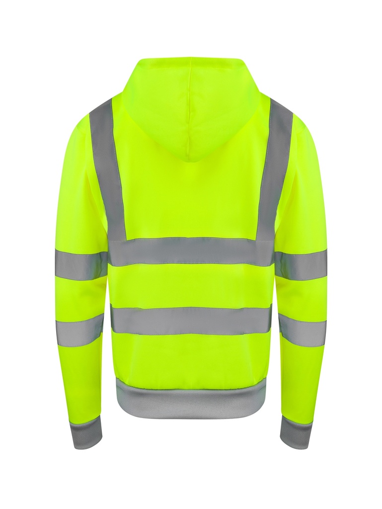Korntex Hi-Vis Zipper Hoodie EN 20471, neongelb, L