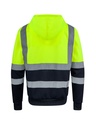 Korntex Hi-Vis Zipper Hoodie EN 20471, neongelb/navyblau, M