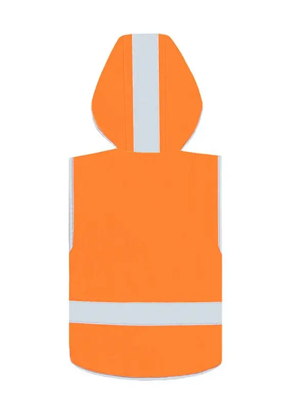 Korntex Kinder Warnweste mit Kapuze EN 17353, neonorange, S