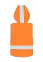 Korntex Kinder Warnweste mit Kapuze EN 17353, neonorange, S