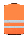 Korntex Warnweste CF mit schwarzem Saum EN 20471, neonorange, L/XL