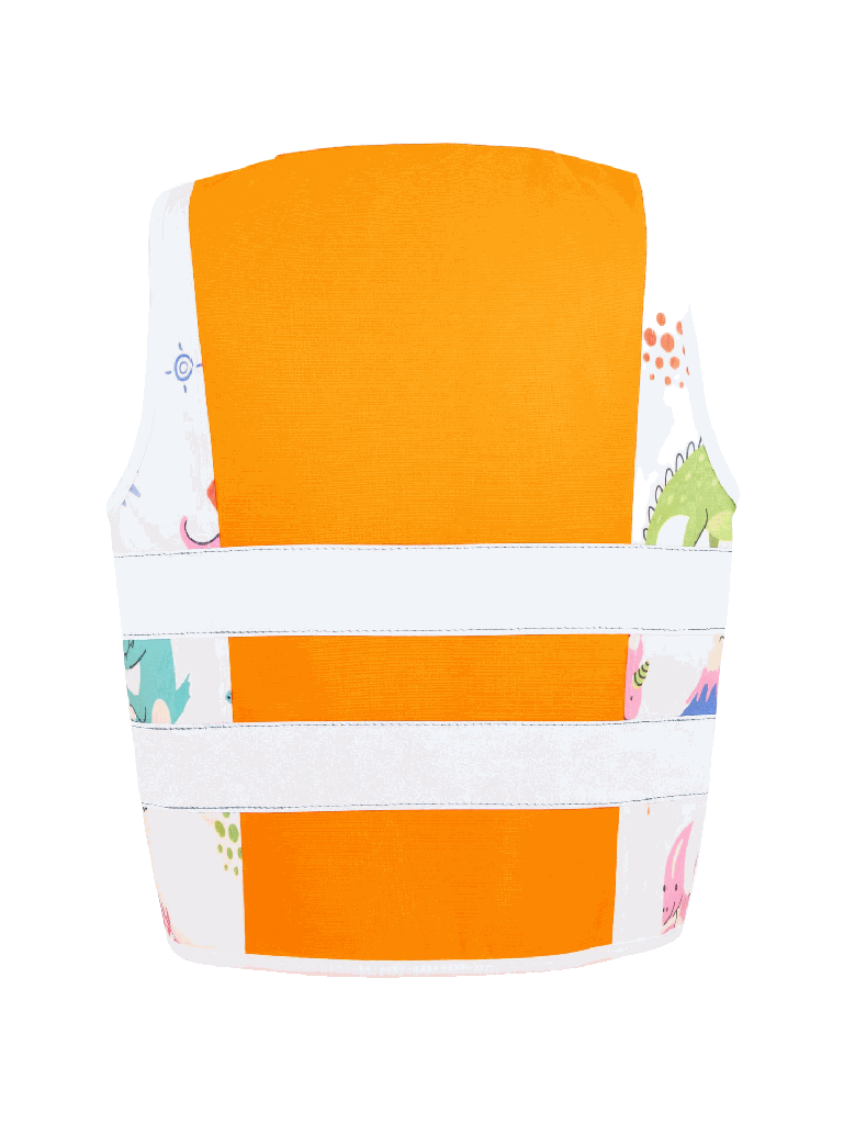 Korntex Kinder Warnweste Dinosaurier, neonorange, S Korntex Kinder Warnweste Dinosaurier, neonorange, S