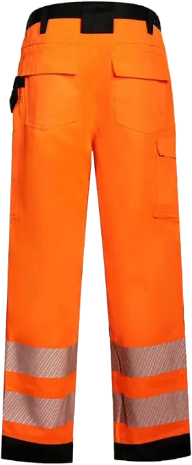 Korntex EOS Hi-Vis Hose EN 20471, schwarz/neonorange, Gr.110, lang