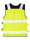 Korntex Hi-Vis Mesh Motorrad Warnweste EN 20471, 5XL