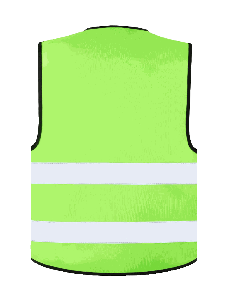 Korntex Funktionsweste mit schwarzem Saum, neongrün, 3XL
