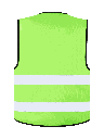 Korntex Funktionsweste mit schwarzem Saum, neongrün, 3XL