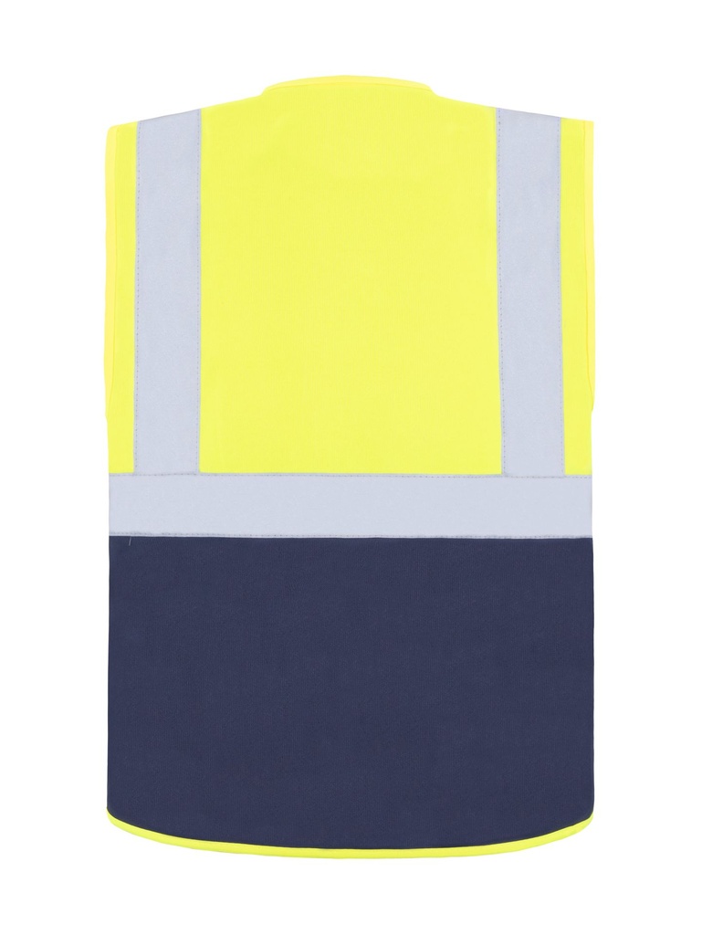 Korntex Multifunktionsweste, neongelb/navyblau, S