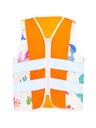 Korntex Kinder Warnweste Dinosaurier, neonorange, XS