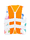 Korntex Kinder Warnweste Dinosaurier, neonorange, S