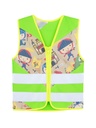 Korntex Kinder-Sicherheitsweste Action Fantasy - CO2-Neutral, neongrün, XS