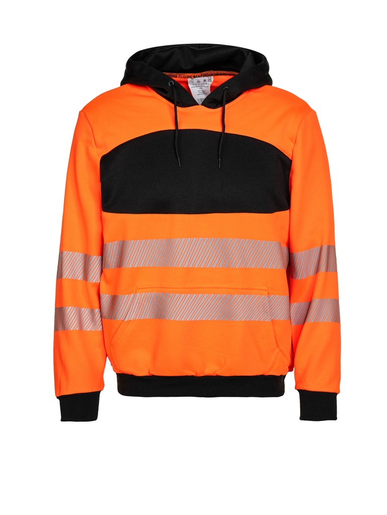 Korntex EOS Hi-Vis Hoodie EN 20471, schwarz/neonorange, 3XL