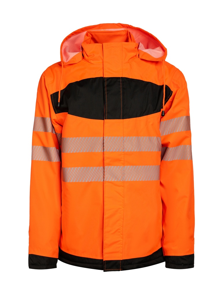 Korntex - EOS - Hi-Vis Parka mit schwarzer Brust, schwarz/neonorange, M