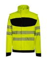Korntex - EOS - Hi-Vis Softshell-Jacke mit schwarzer Brust, schwarz/neongelb, L