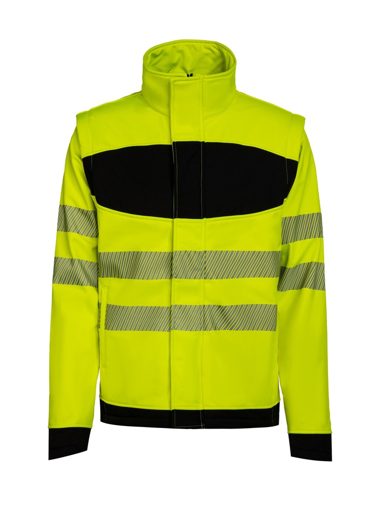 Korntex EOS Hi-Vis Softshell Jacke EN 20471, schwarz/neongelb, XXL