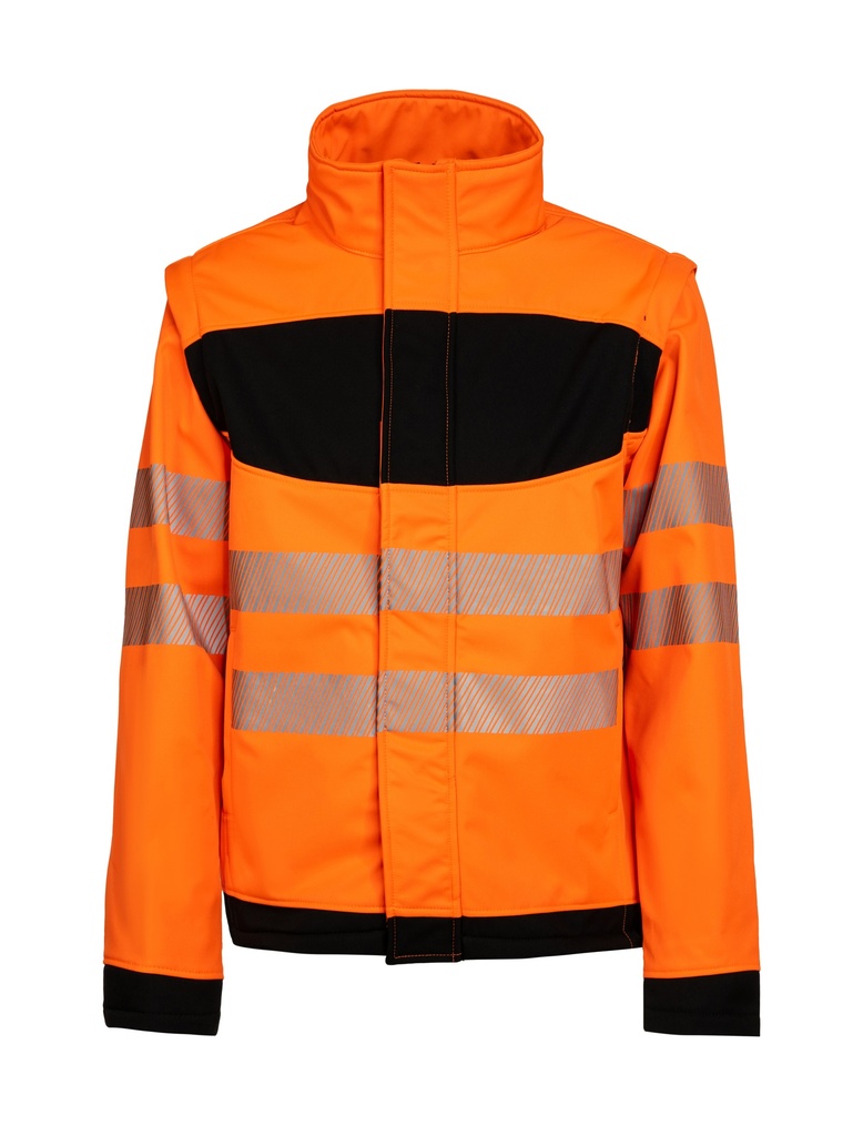 Korntex EOS Hi-Vis Softshell Jacke EN 20471, schwarz/neonorange, M