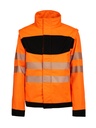 Korntex EOS Hi-Vis Softshell Jacke EN 20471, schwarz/neonorange, XL