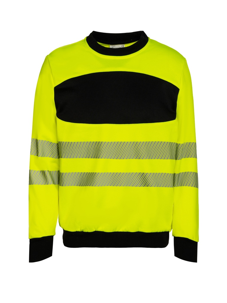 Korntex EOS Hi-Vis Sweatshirt EN 20471, schwarz/neongelb, M
