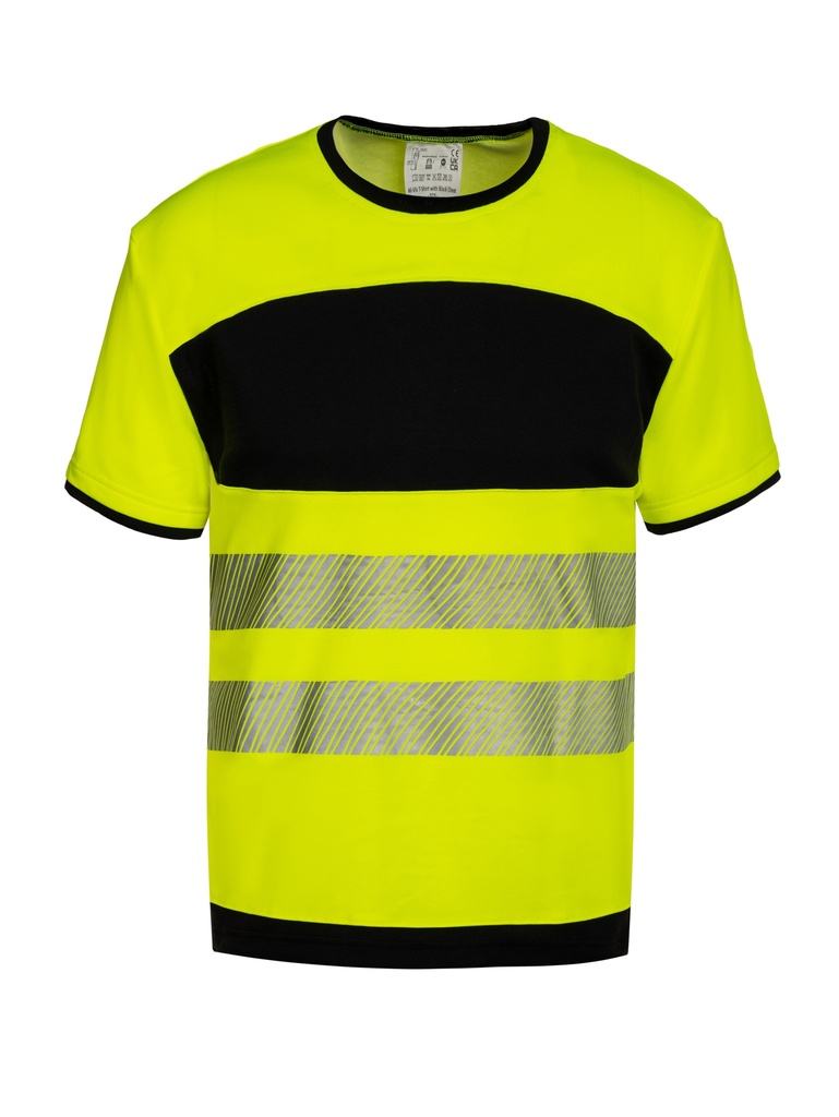 Korntex EOS Hi-Vis T-Shirt EN 20471, schwarz/neongelb, M