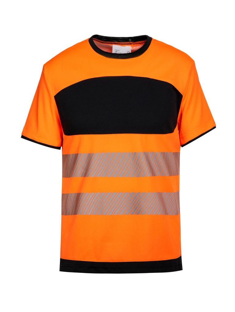 Korntex EOS Hi-Vis T-Shirt EN 20471, schwarz/neonorange, XXL