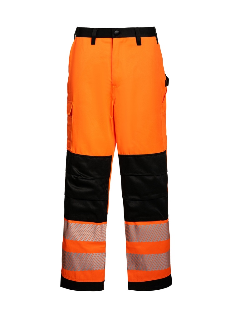 Korntex EOS Hi-Vis Hose EN 20471, schwarz/neonorange, Gr.56, Standard