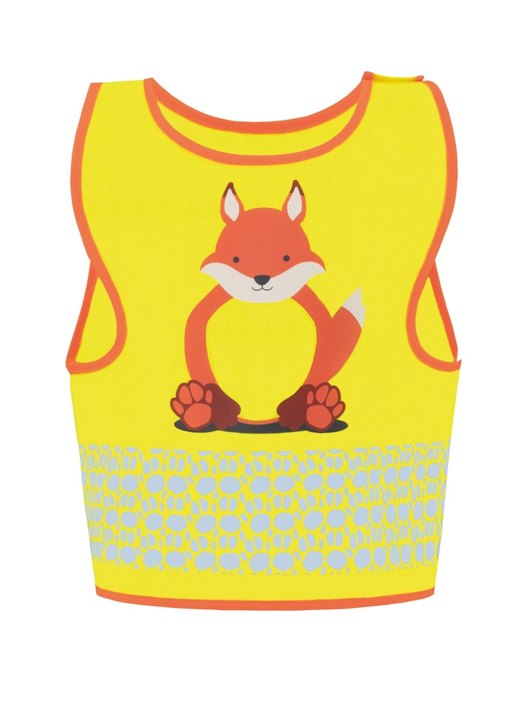 Korntex Kinder Warnweste Tierwelt, XS, Fuchs