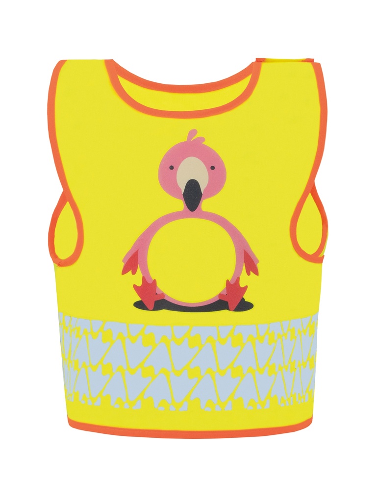 Korntex Kinder Warnweste Tierwelt - Flamingo - XS