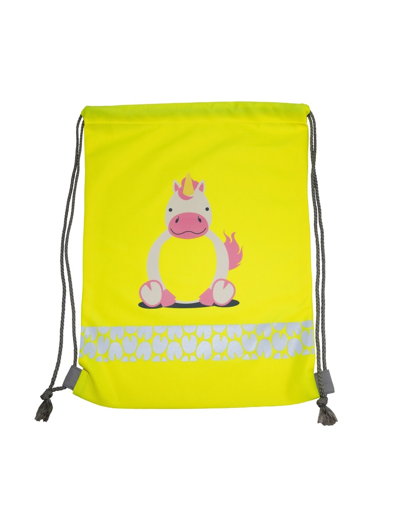 Korntex Kinder Turnbeutel Funtastic Wildlife - neongelb - Einhorn - Einhorn